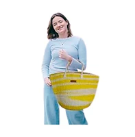 Warmth Handmade Sisal Beach Basket Tote Bag