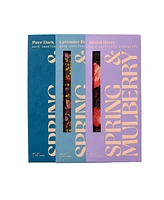 Spring & Mulberry Garden Party Collection Date-Sweetened Dark Chocolate Bar Gift Set, 3-Pack