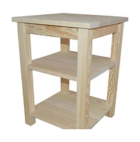 Solid Wood Nightstand for Bedroom Storage and Bedside Organization