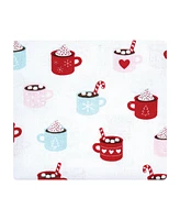 Hudson Baby Infant Girl Cotton Flannel Receiving Blankets Bundle, Hot Cocoa, One Size
