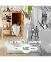Bamboo Bathroom Storage Cabinet with Single Door