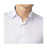 Luchiano Visconti Men's White on Skulls shirt