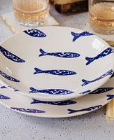 Vietri Santorini Minnows Dinner Plate