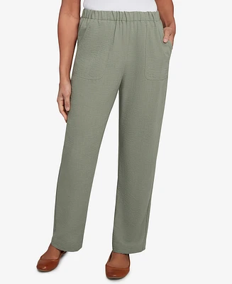 Alfred Dunner Petite Copper Canyon Patch Pocket Medium Length Elastic Waistband Pants