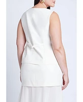 Eloquii Plus Split Hem Suiting Vest