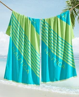 Nautica Tilted Logo Jacquard Beach Towel Set, 68" X 36"