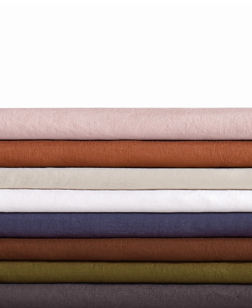 Brookyln Loom Flax Linen 3-Pc. Duvet Cover Set