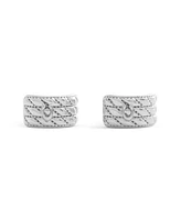 Coach Signature Quilted Heart Huggie Earrings