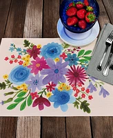 CounterArt Spring Petals Premier Fabric Placemats, Set of 4