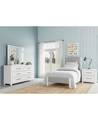 Catriona 3pc Bedroom Set (Twin Upholstered Bed, Dresser & 2-Drawer Nightstand), Created for Macy's