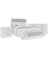 Catriona 3pc Bedroom Set (Full Upholstered Bed, Dresser & 2-Drawer Nightstand), Created for Macy's
