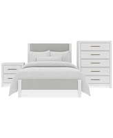Catriona 3pc Bedroom Set (Full Upholstered Bed, Chest & 2-Drawer Nightstand), Created for Macy's