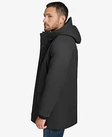 Andrew Marc Black Label Men's Northam Sueded Water Resistant Hooded Jacket