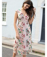 Alie Street London Women's Grace V-Neck Sleeveless Midi Dress