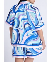 Eloquii Plus Printed Relaxed Top