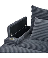 Cozy Sectional Sofa with Storage and Hardwood Durability