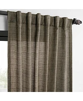 Raw Weave Linen Curtains (2 Panels) Rod Pocket Window and Drapes