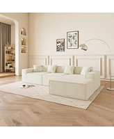 Modern L-Shaped Sectional Sofa with Reversible Chaise