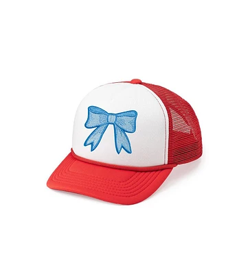 Sweet Wink Girls Patriotic Bow Patch Hat