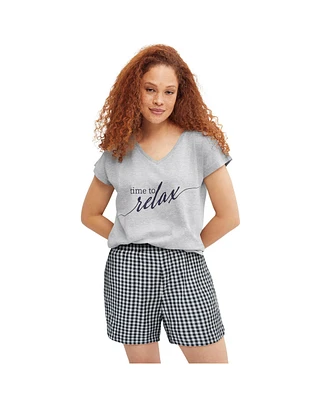 ellos Plus Cotton Sleep Short With Pockets