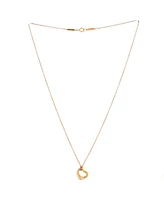 Pre-Owned Tiffany & Co. 11mm Elsa Peretti Open Heart Pendant Necklace 18K Rose Gold