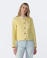 Furniq Uk Women's Leather Cropped Jacket, Created for Macy s