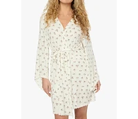 WeWoreWhat Women's Lace Trim Robe