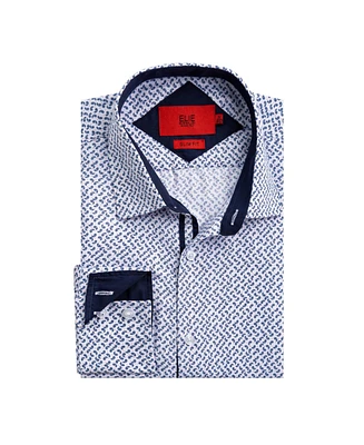 Elie Balleh Big Boys White Slim Fit Paisley Print Shirt