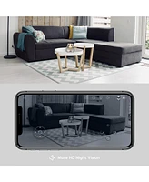 Home Security Camera with Self-Charging, Night Vision, Wireless Camera for Pet Elderly Baby, 32GB Sd Storage App Remote Control