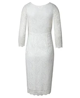 Alie Street London Women's Anya V-Neck Lace Wedding Dress