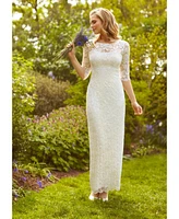 Alie Street London Women's Lila 3/4 Sleeve Lace Bridal Gown