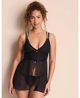 Adore Me Women's Stevie Babydoll & G-String Set Lingerie
