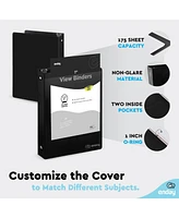 Enday 3-Ring Binder with Clear View Cover and 2 Inside Pockets – Heavy Duty Durable for School Supplies, Office Organization