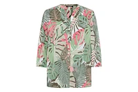 Olsen Women's Palm Print Tunic Blouse