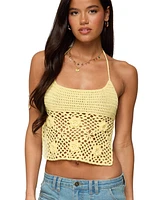 Edikted Women's Miel Crochet Backless Halter Top