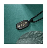 Anna Zuckerman Paxor Oblong Cross Necklace