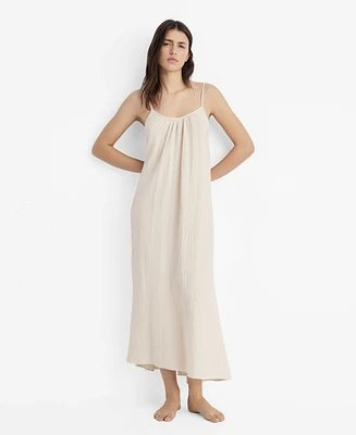 Mango Women's Plain Cotton Nightgown