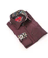 Elie Balleh Little Boys Wine Button-Down Slim Fit Shirt