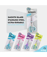 Scissors for School, 8" All Purpose, Sharp Stainless Steel Blades, Comfort Grip Craft Office School Teacher Student, Straig
