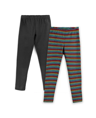 Mightly Girls Fair Trade Organic Cotton Reinforced Knee Leggings 2-pack