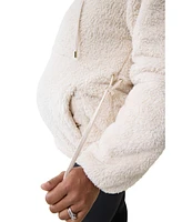 Ingrid + Isabel Maternity Ingrid + Isabel Zip Up Teddy Jacket Oatmeal Xl