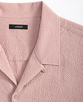 Alfani Men's Short Sleeve Puckered Button-Front Camp Shirt, Exclusively at Macy's