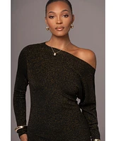 Jluxlabel Women's Night Shimmers Asymmetrical Maxi Dress