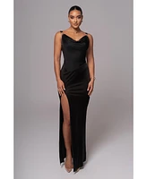 Jluxlabel Women's Cowl Neck Chain Dress