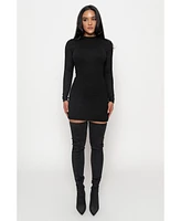 Jluxlabel Women's Scarf Draped Mini Dress