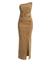 Jluxlabel Women's Xena Suede Maxi Dress