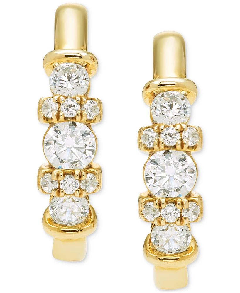 Diamond Hoop Earrings (1/2 ct. t.w.) in 10k Yellow Gold