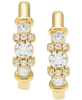 Diamond Hoop Earrings (1/2 ct. t.w.) in 10k Yellow Gold