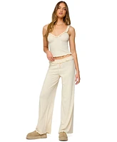 Edikted Women's Posy Ruffle Pointelle Tank Top