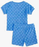 First Impressions Baby Boys Checkered Terry T-Shirt & Shorts, Exclusively at Macy's